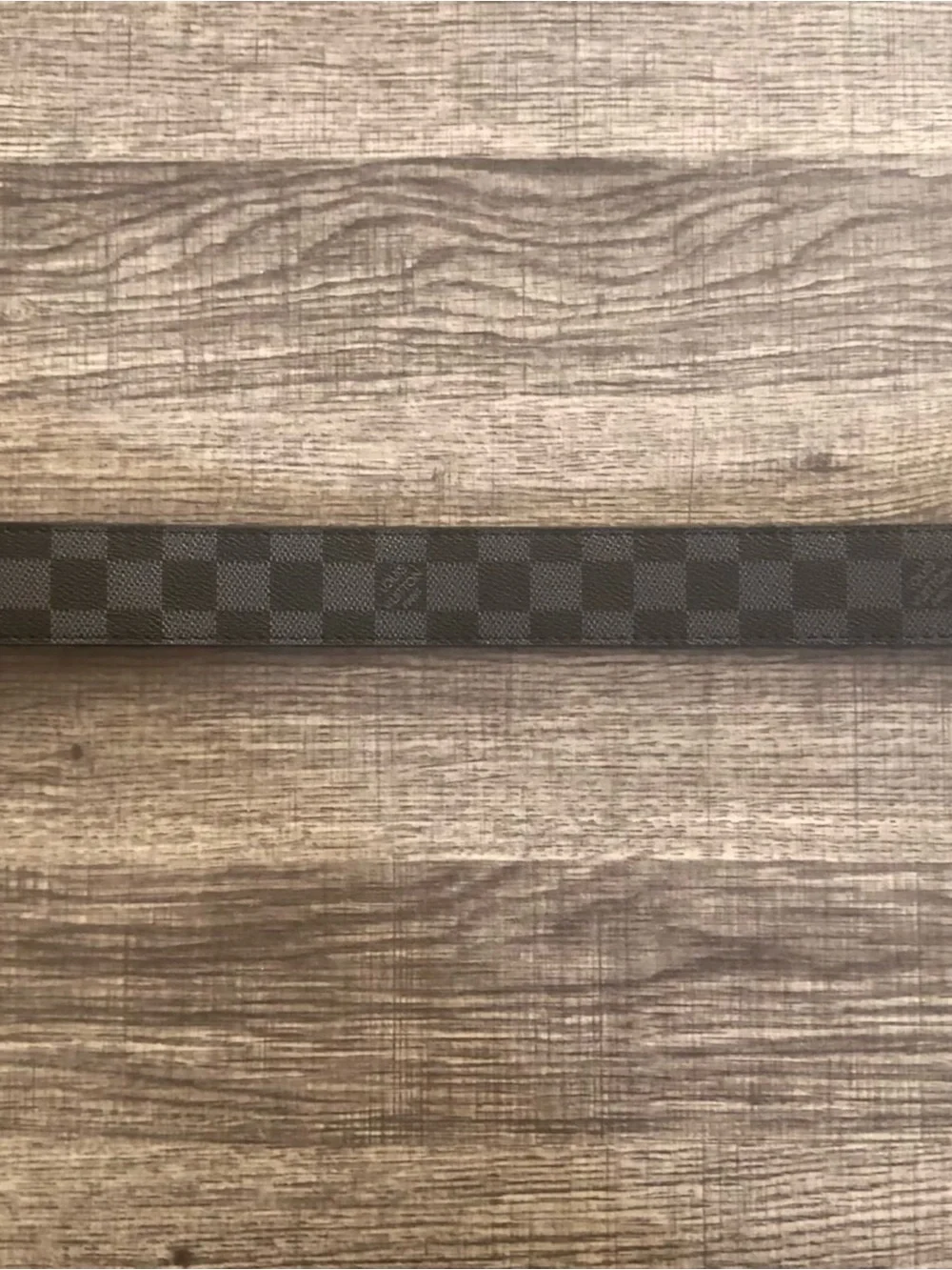 Louis Vuitton Black Damier Graphite Reversible Leather Belt